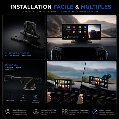 Écran Universel Auto Double Caméras