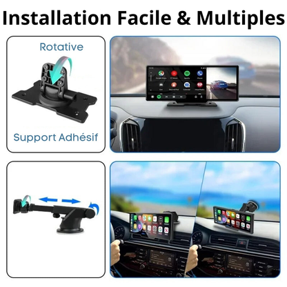 Écran Universel Auto Compatible avec Apple CarPlay® et Android Auto™ avec caméra